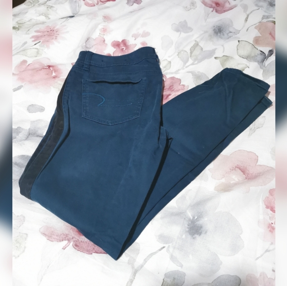 American Eagle Teal Sateen Jegging - Picture 5 of 6